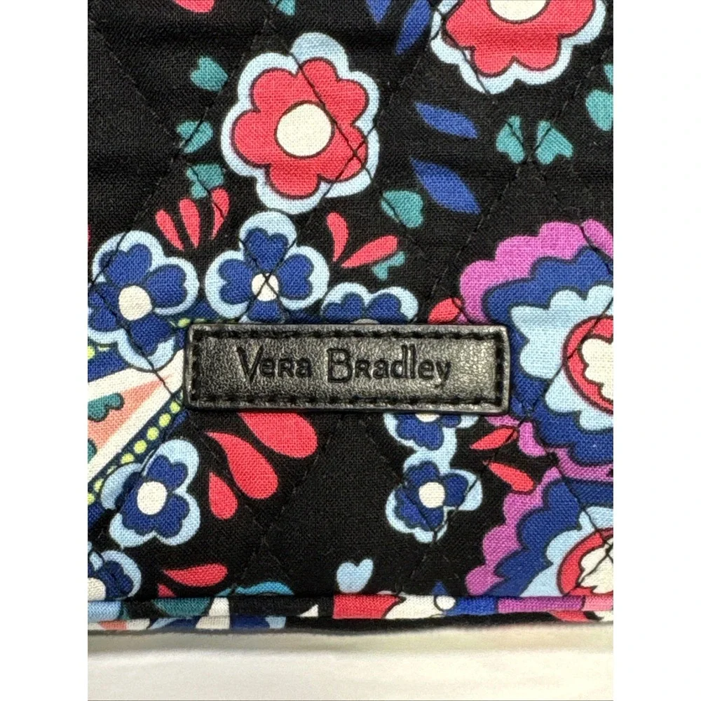 Vera Bradley Large Blush & Brush Makeup Case Cosmetic Bag - Haymarket Paisley